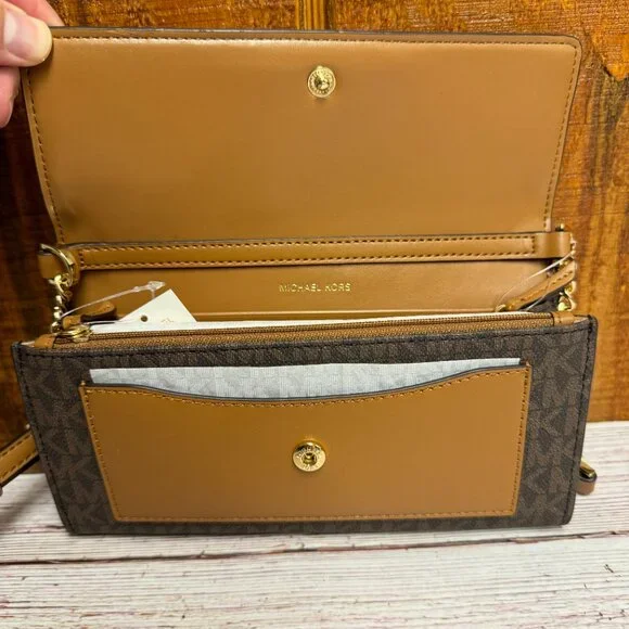 MICHAEL KORS Jet Set 2 in 1 Wallet-On-A-Chain Small Crossbody - Picture 3 of 7